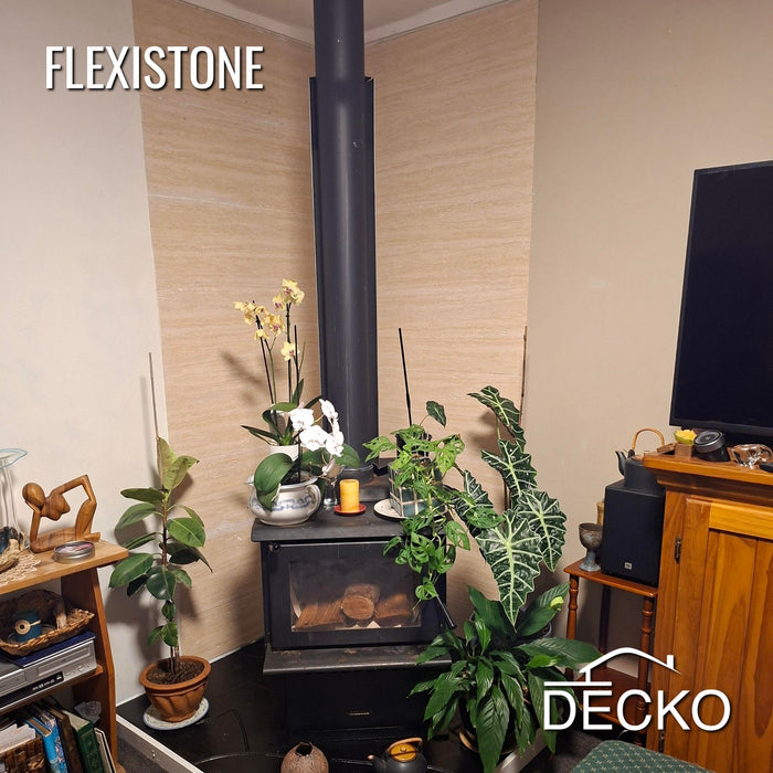 Hajlékony 3D kőhatású falpanelek MINTA - GRANDE TRAVERTINO GOLD | DECKO Flexistone - Ingyenes szállítás