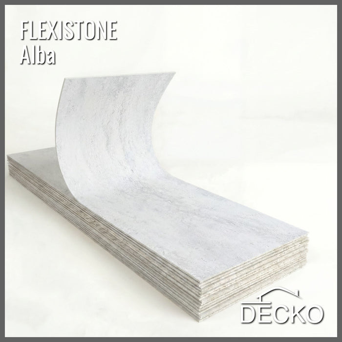 Hajlékony 3D kőhatású falpanelek - PIETRA ALBA - 16 db-os csomag (900 × 300 mm-es panelek) – 4,32 m² | DECKO Flexistone