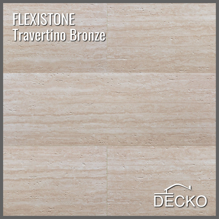 Hajlékony 3D kőhatású falpanelek MINTA - PIETRA TRAVERTINO BRONZE | DECKO Flexistone - Ingyenes szállítás
