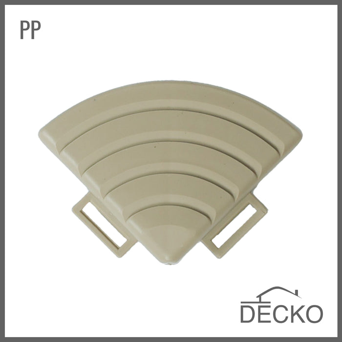 Teraszburkolat Sarokelem - PP járólaphoz | DECKO Lite (60x60x20 mm) - (Egy darab)