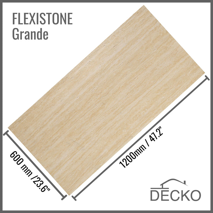Hajlékony 3D kőhatású falpanelek MINTA - GRANDE TRAVERTINO GOLD | DECKO Flexistone - Ingyenes szállítás