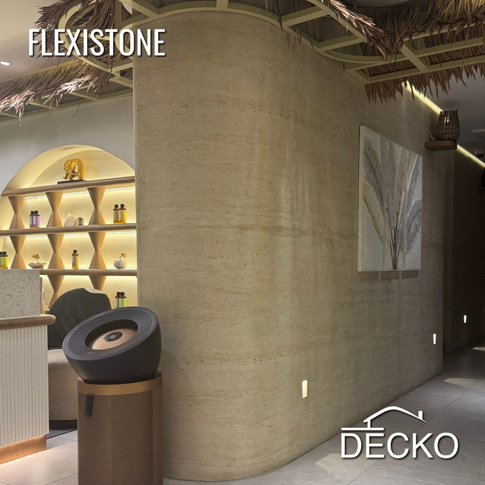 Hajlékony 3D kőhatású falpanelek – GRANDE TRAVERTINO – 6 db-os csomag (1200x600mm-es panelek) - 4,32 m² | DECKO Flexistone