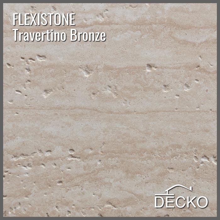 Hajlékony 3D kőhatású falpanelek MINTA - PIETRA TRAVERTINO BRONZE | DECKO Flexistone - Ingyenes szállítás