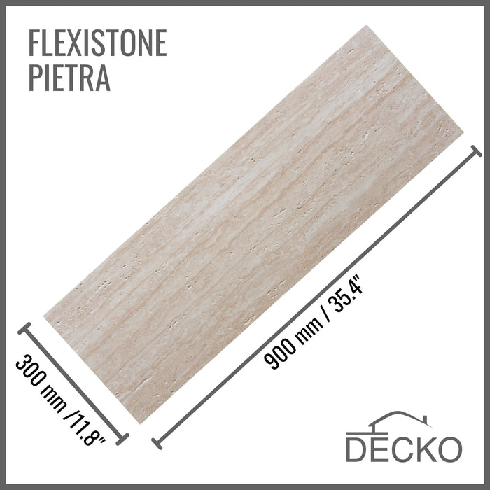 Hajlékony 3D kőhatású falpanelek MINTA - PIETRA TRAVERTINO BRONZE | DECKO Flexistone - Ingyenes szállítás