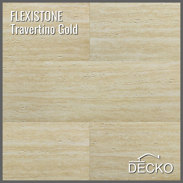 Hajlékony 3D kőhatású falpanelek MINTA - GRANDE TRAVERTINO GOLD | DECKO Flexistone - Ingyenes szállítás