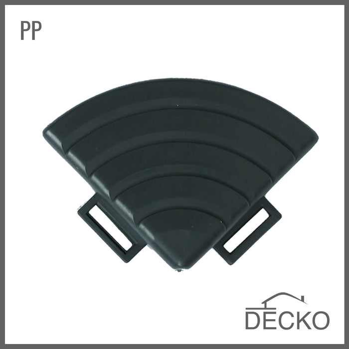 Teraszburkolat Sarokelem - PP járólaphoz | DECKO Lite (60x60x20 mm) - (Egy darab)