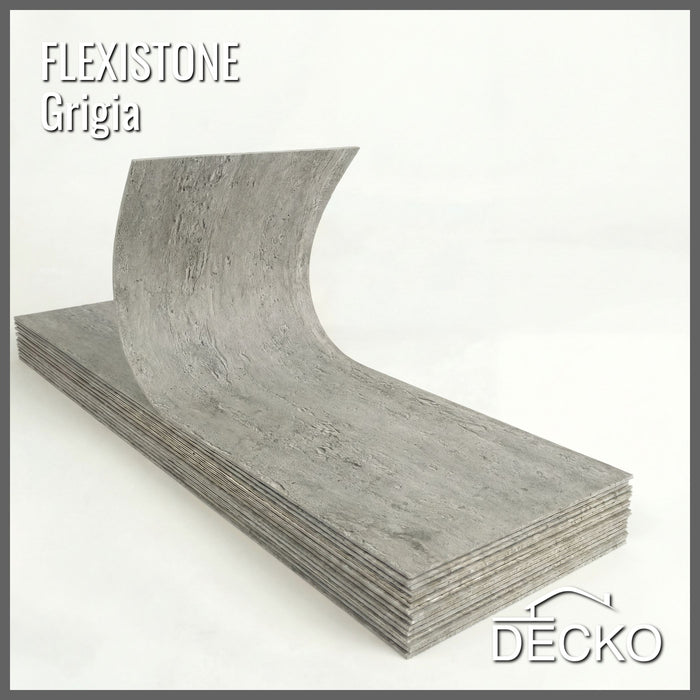 Hajlékony 3D kőhatású falpanelek – PIETRA GRIGIA – 16 db-os csomag (900 × 300 mm-es panelek) – 4,32 m² | DECKO Flexistone