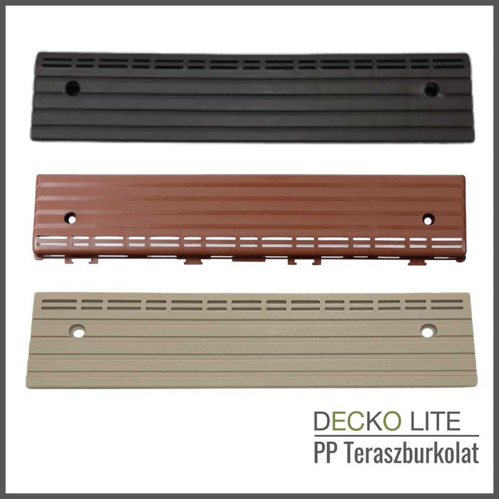 Teraszburkolat <b>Rámpaelem</b> - PP járólaphoz | DECKO Lite (304x60x20 mm) - (Egy darab)