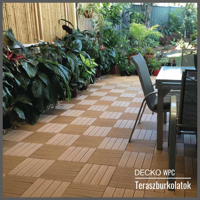 <b>DECKO WPC</b>  Klikkelhető Teraszburkolat - 300/300/20 - Ár/db