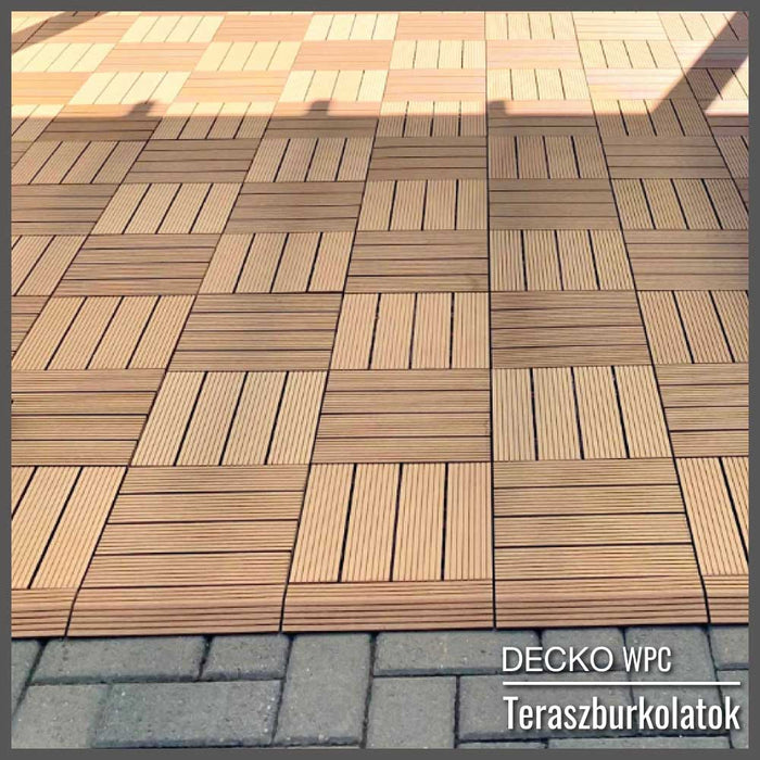 Teraszburkolat <b>Rámpaelem</b> - Prémium WPC járólaphoz | DECKO (300x80x20 mm) - (Egy darab)