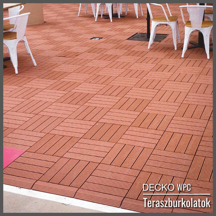 Teraszburkolat <b>Rámpaelem</b> - Prémium WPC járólaphoz | DECKO (300x80x20 mm) - (Egy darab)