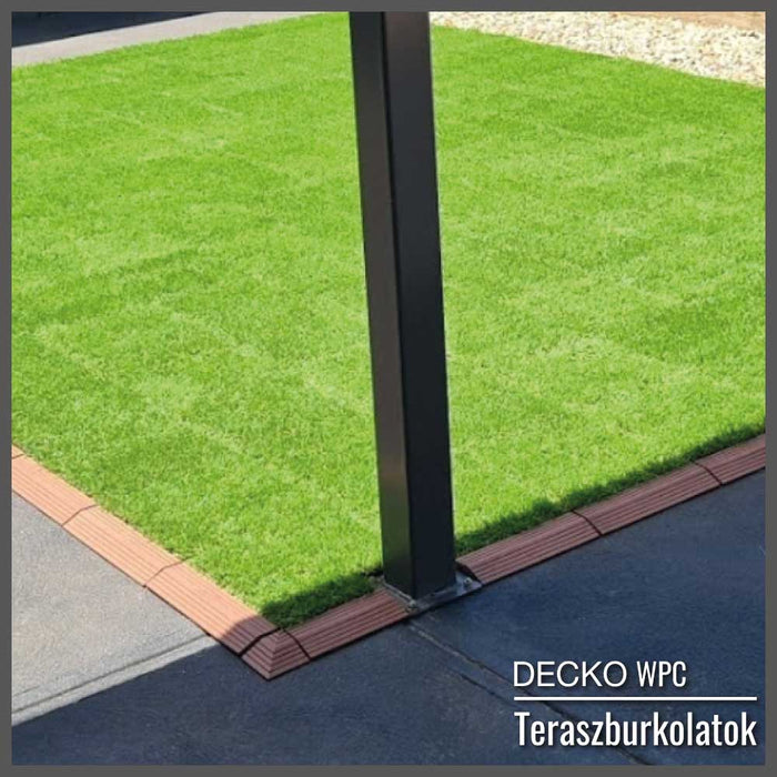 Teraszburkolat <b>Sarokelem</b> - Prémium WPC járólaphoz | DECKO (80x80x20 mm) - (Egy darab)