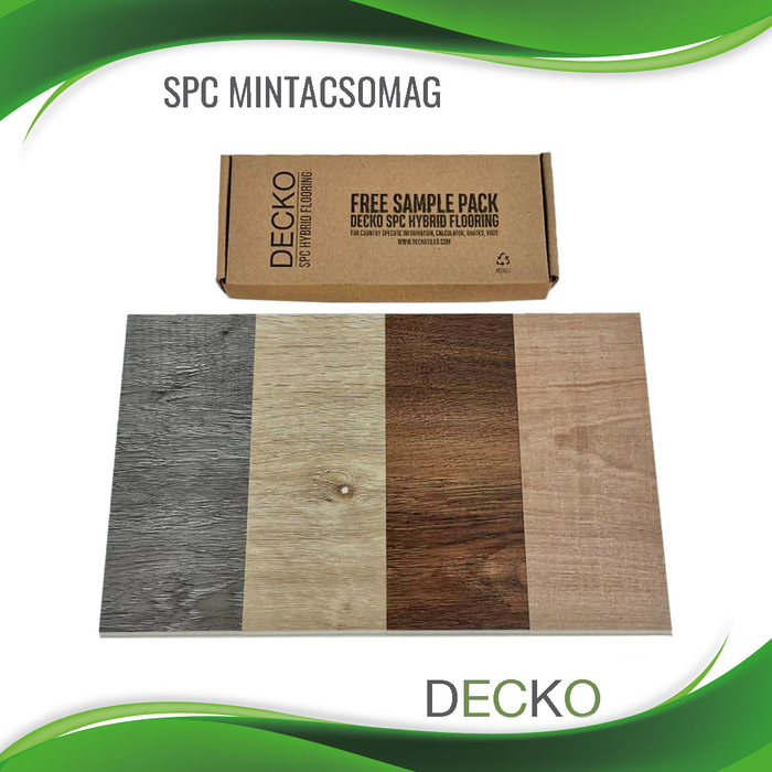 DECKO SPC Padló Mintacsomag - Térítésmentes, ingyenes házhoz szállítással (990 Ft kezelési költség)
