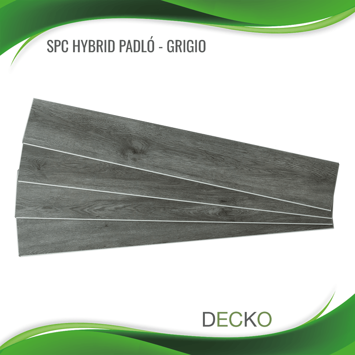 DECKO SPC Hybrid Beltéri Padló - GRIGIO - 11.647 Ft/nm , Ár/doboz = 2.23 nm