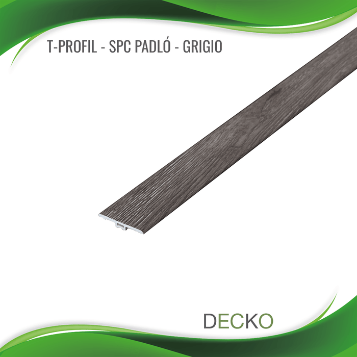 T-PROFIL DECKO SPC Hybrid Padlóhoz - 1220 mm hosszú